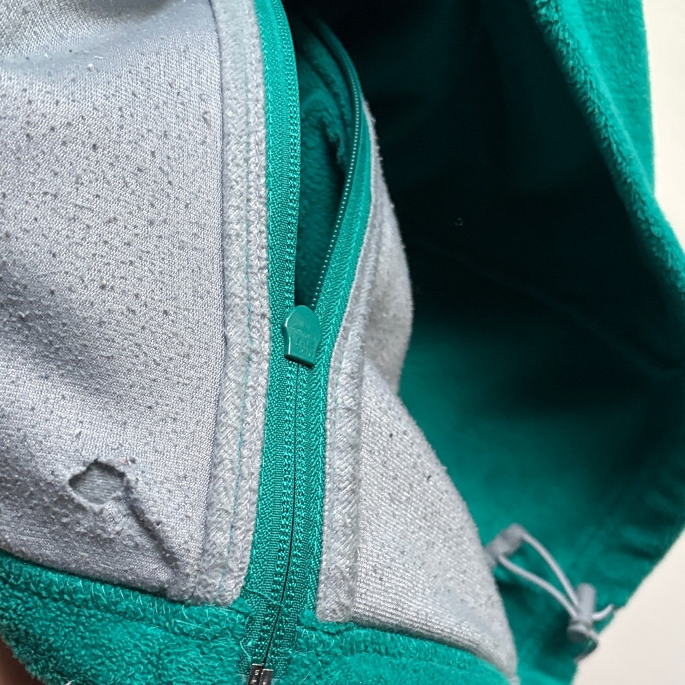 Columbia Teal Hooded Fleece Teddy Jacket Zip up Hoodie sz M for Spring Warmth! - Picture 9 of 11